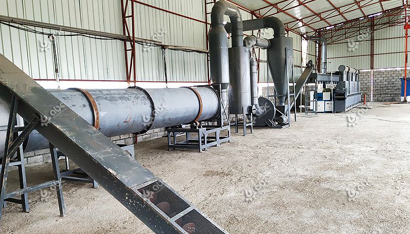 Drying and Briquette Making Part of Rice Husk Briquette Plant