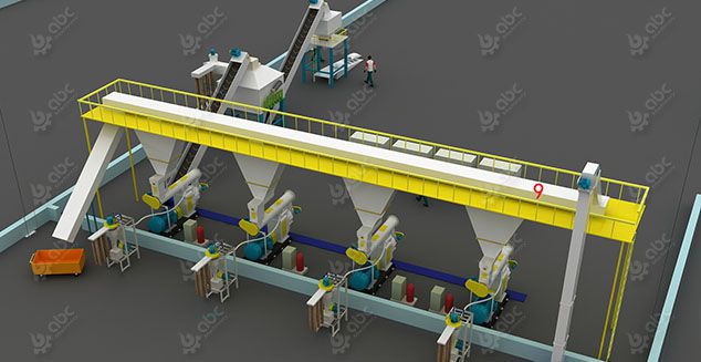 wood pelletizing line