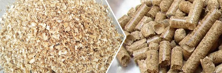 What is the Purpose of Crushing Waste Wood into Sawdust Pellets?