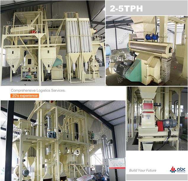 2-5 ton per hour poultry feed pellet plant project plan - turnkey solution
