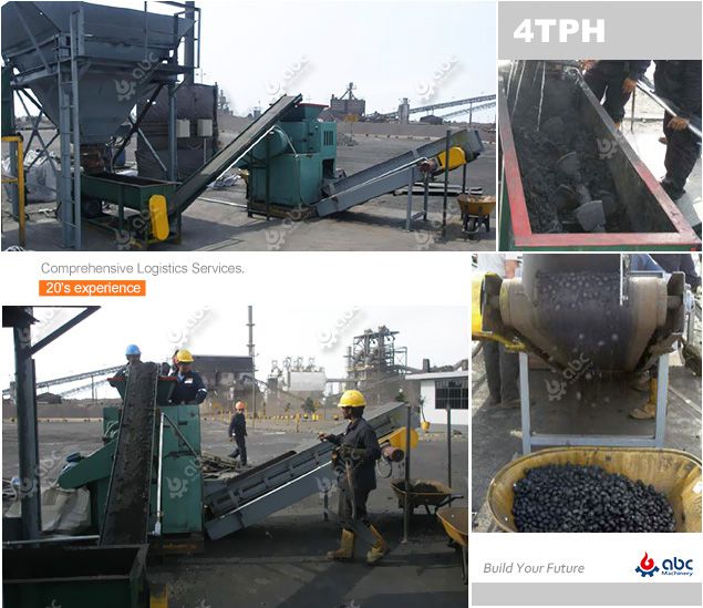 4 ton coal briquette line for manufacturing high quality coal briquettes