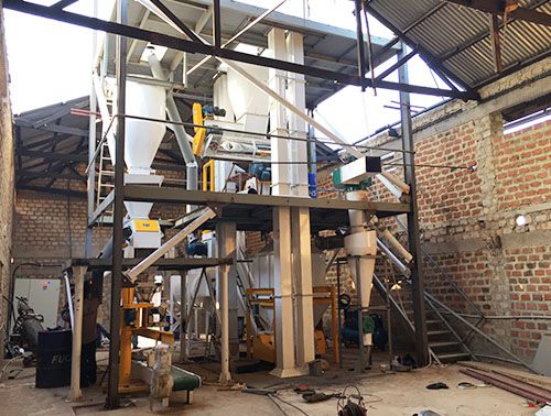 1TPH Animal Feed Pellet Production Line in Uganda