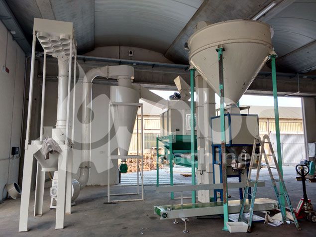 biomass pellets cooling and packing machine