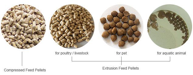 difference between compressed feed and extrusion feed