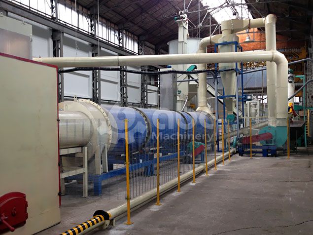 drying process of the wood pellet production project