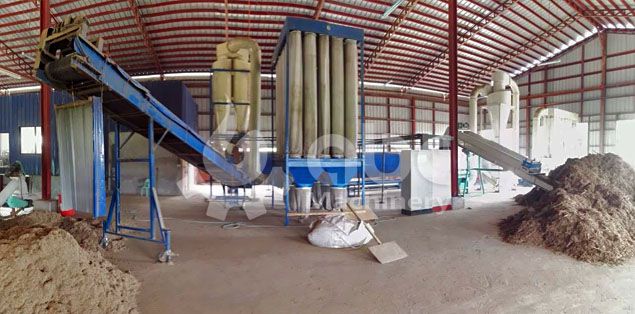 drying process of the elephant grass pelletizing line