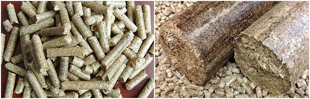 hemp straw pellets and briquettes