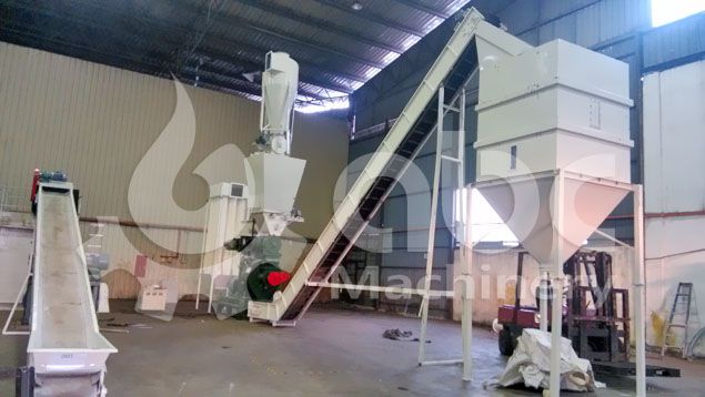 palm fiber pellet production line design and factory layout