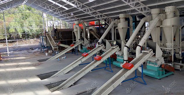 industrial pellet mill plant crushing process