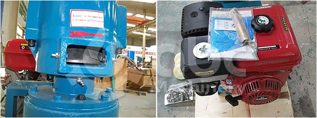 details of the petrol engine small pellet mill for sale from GEMCO factory