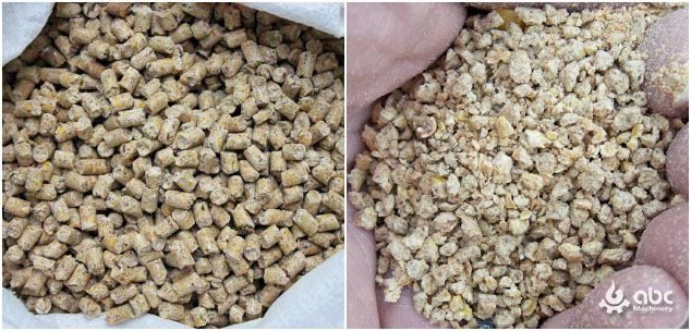 animal feed pellets and feed crumbles