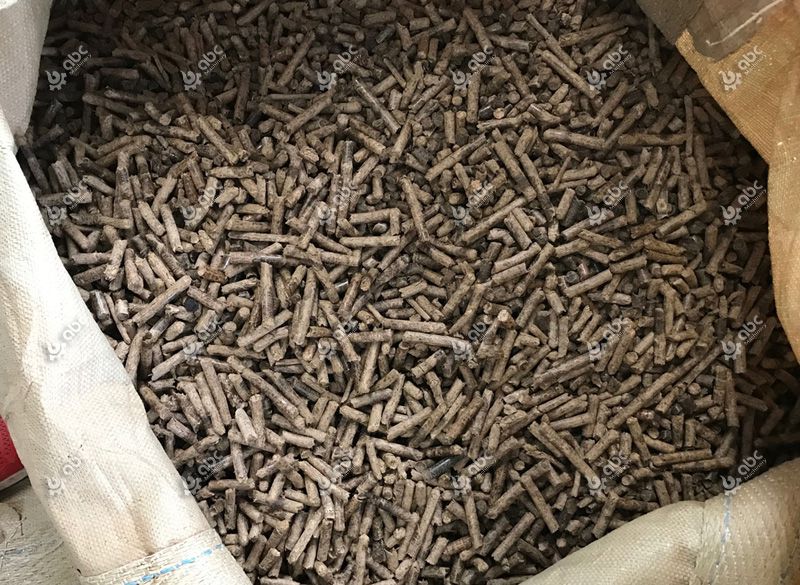 produced bamboo pellets