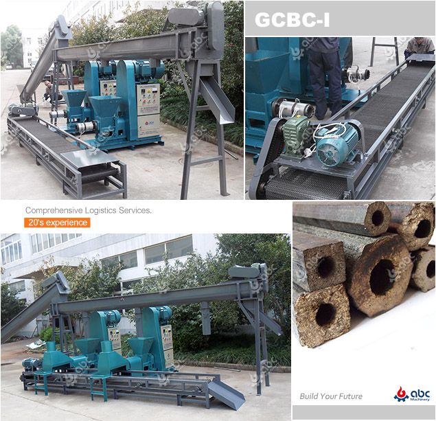screw type wood briquetting plant for medium scale processing factory