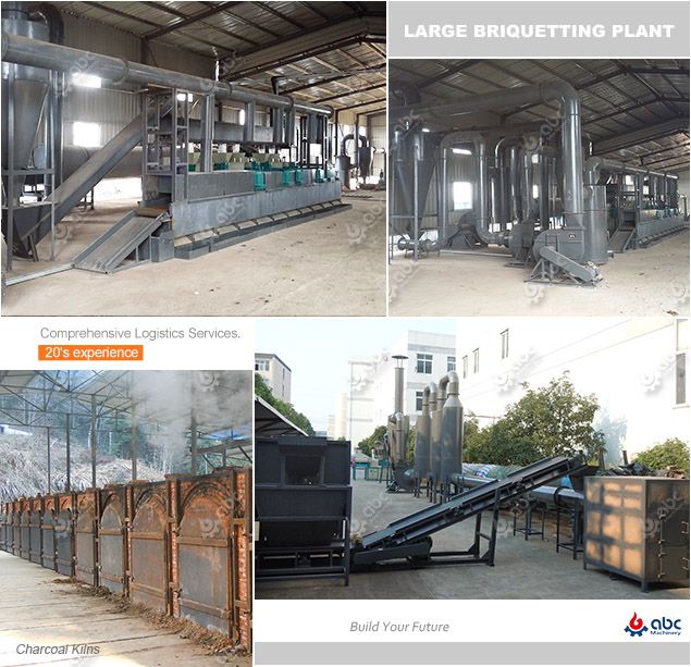 complete production line for manufacturing biomass briquettes