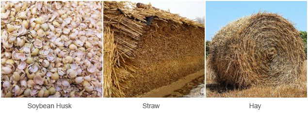 soybean husk, straw and hay for animal feed production line