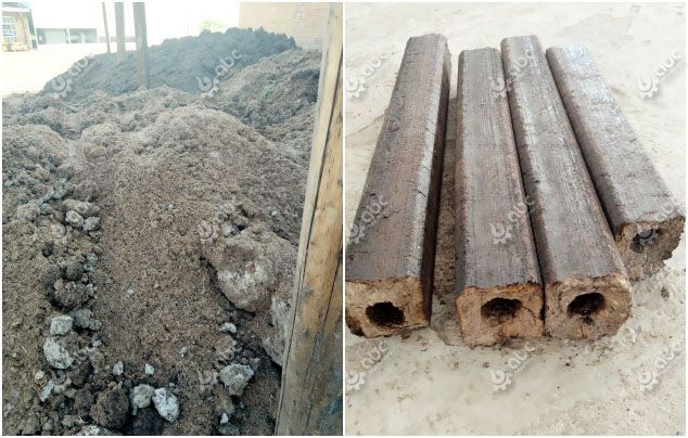 make sugarcane baggasse into charcoal briquettes