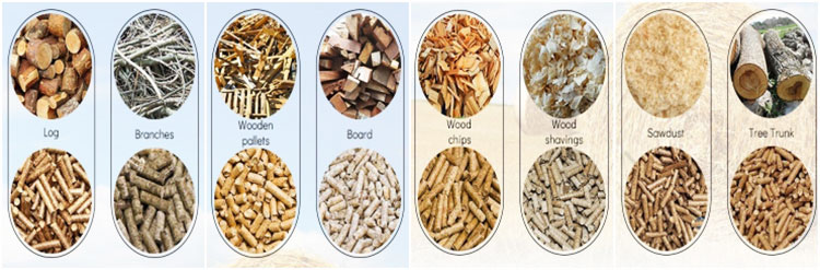 Various Wood Pellets Materials