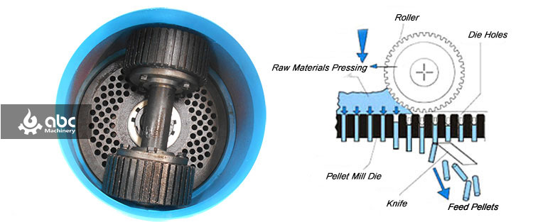 Working Principle for Flat Die Feed Pellet Mill
